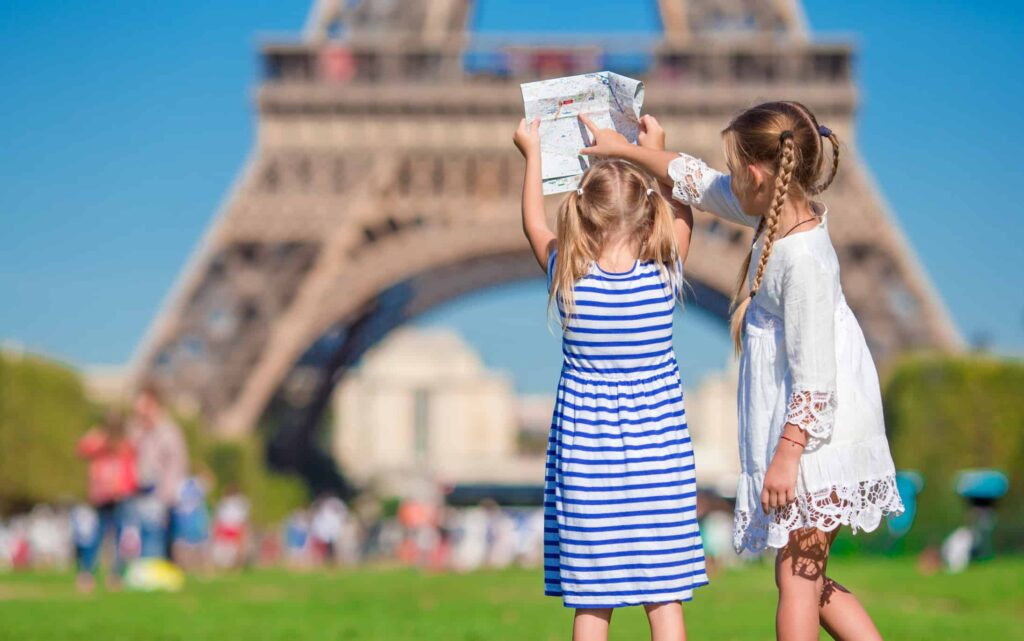 Parijs Eiffeltoren met kinderen